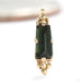 La Torre Press-fit End in Gold from Sacred Symbols with green tourmaline