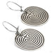 Labyrinth Earrings from Eleven44 in white brass