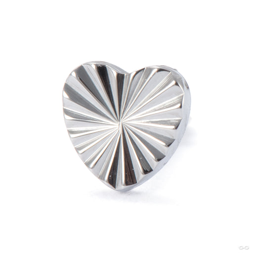 Laser Heart Press-fit End in Titanium from Junipurr Jewelry