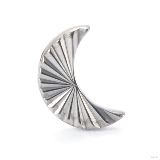 Laser Moon Press-fit End in Titanium from Junipurr Jewelry