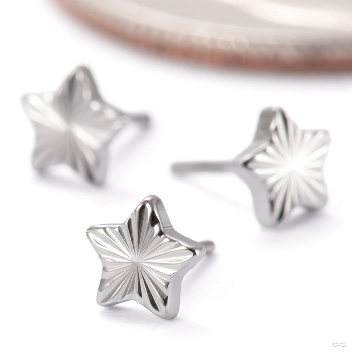Laser Star Press-fit End in Titanium from Junipurr Jewelry group photo
