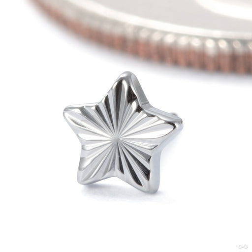 Laser Star Press-fit End in Titanium from Junipurr Jewelry