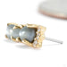 Leia Dangle Press-fit End in Gold from Modern Mood with cat's eye alexandrite & diamond side view