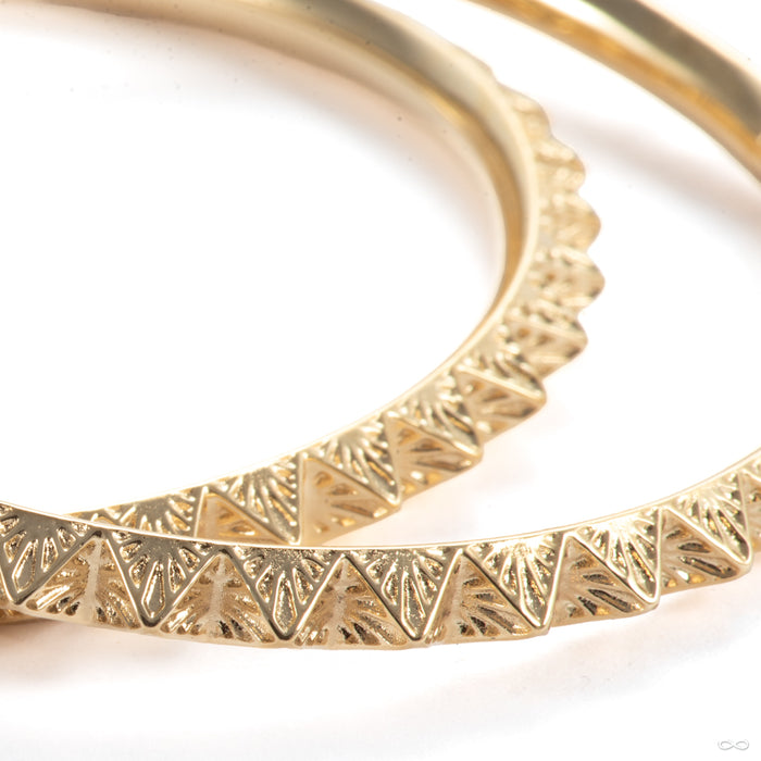 Lexicon Weights in Yellow Gold from Tether Jewelry outside detail