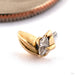 Little Bud Press-fit End in Gold from Maya Jewelry in 14k Yellow Gold with Clear CZ