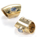 Lobe Clickers with Gemstones in Brass with Moonstone from Oracle
