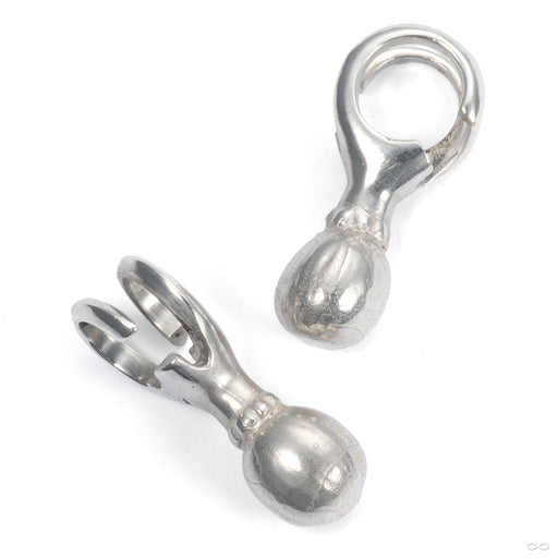 Lotus Seed Weights in Silver from Morton Manley hook detail