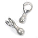 Lotus Seed Weights in Silver from Morton Manley hook detail