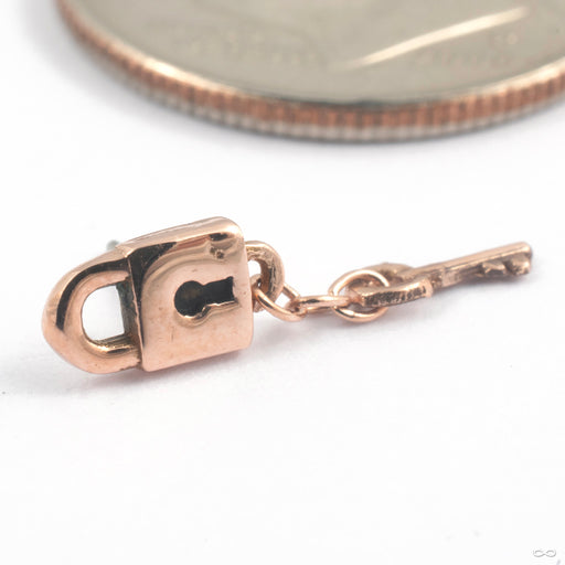 Lovelocked Press-fit End in Gold from Maya Jewelry in rose gold