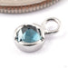 Luka Charm in Gold from Tether Jewelry in 14k White gold with London Blue Topaz