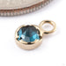 Luka Charm in Gold from Tether Jewelry in 14k Yellow Gold with London Blue Topaz