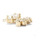 Lust Charm in Gold from Ember Body Jewelry in assorted materials with clear CZ