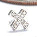 Lux Pillar Press-fit End in 14k White Gold with Diamonds from Tether Jewelry
