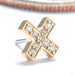 Lux Pillar Press-fit End in 14k Yellow Gold with Diamonds from Tether Jewelry