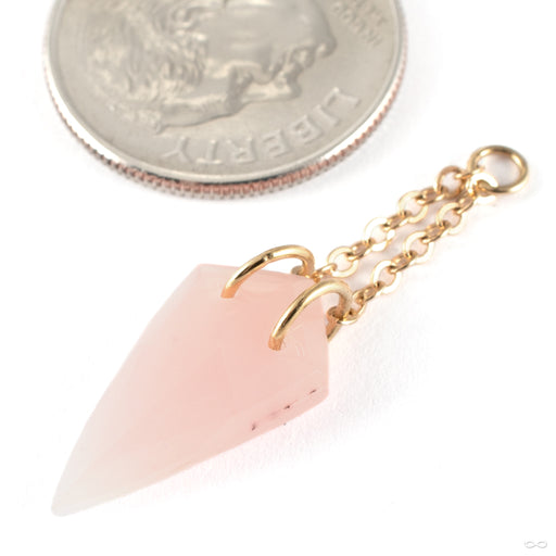 Mai Charm in 14k Yellow Gold with Rose Quartz from Hialeah 