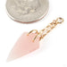 Mai Charm in 14k Yellow Gold with Rose Quartz from Hialeah 