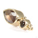 Mai Threaded End in Gold from BVLA with zawadi sapphire and smoky quartz detail