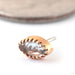 Marquis Scalloped Press-fit End in 14k Rose Gold with Purple CZ from Tawapa