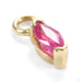 Marquise Charm in Gold from Quetzalli in yellow gold with ruby