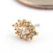 Marquise Halo Press-fit End in Gold from Ember Body Jewelry in 14k Yellow Gold with CZ