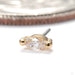 Marquise Press-fit End in 14k Yellow Gold with Clear CZ from Junipurr Jewelry