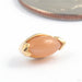 Marquise Press-fit End in Gold from Quetzalli in yellow gold with peach moonstone