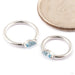 Marquise V Prong Seam Ring in Gold from BVLA in 14k White Gold with Swiss Blue Topaz