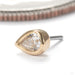 Mary Press-fit End in 14k Yellow Gold with Clear CZ from Junipurr Jewelry