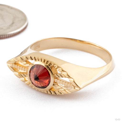 Mati Ring from Tether Jewelry with garnet