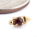 Medal Threaded End in 14k Yellow Gold with Ruby from Sacred Symbols