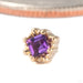 Melange Princess Press-fit End in 14k Yellow Gold with Amethyst from Tether Jewelry