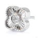 Millgrain Clover Ray Press-fit End in 14k White Gold with Diamond from Modern Mood
