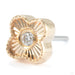 Millgrain Clover Ray Press-fit End in 14k Yellow Gold with Diamond from Modern Mood