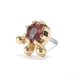 Mime Press-fit End in Gold from Sacred Symbols with red sapphire