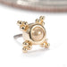Mini Kandy Press-fit End in 14k Yellow Gold with Sandblasted Gold Bead from BVLA