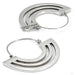 Mini Parallel Lines Hoop Earrings from Eleven44 in white brass