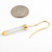 Mini Swan Threader in Gold from Quetzalli in yellow gold with mango tipped quartz