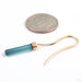 Mini Swan Threader in Gold from Quetzalli in yellow gold with teal tourmaline