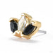 Mini Triple Marquise Press-fit End in Gold from Quetzalli with black spinel & white sapphire
