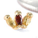 Mini Triple Marquise Press-fit End in Gold from Quetzalli in yellow gold with garnet and yellow sapphire