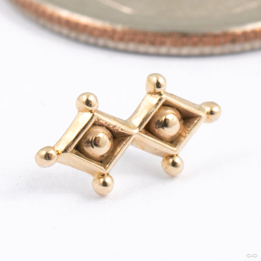Mirage Press-fit End in Gold from Sacred Symbols in yellow gold