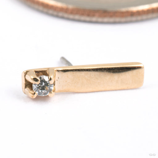 Monolith Press-fit End in Gold from Sacred Symbols in yellow gold with cz