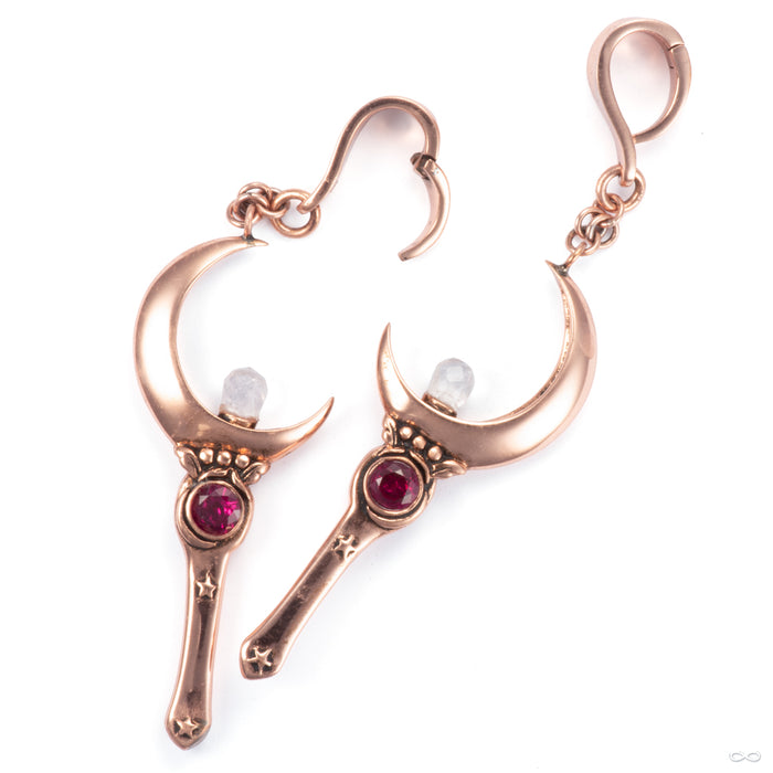 Moon Sticks in Copper from Symmetry Body Jewelry open