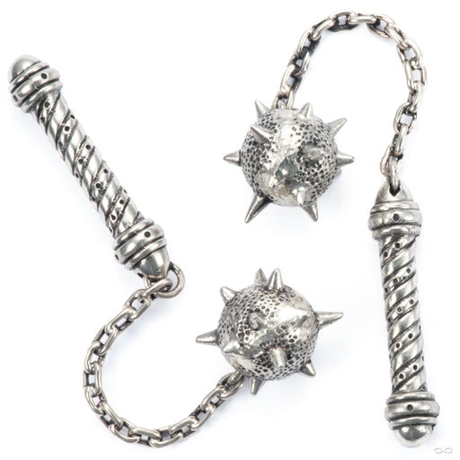 Morning Star Weights in White Brass from Symmetry Body Jewelry