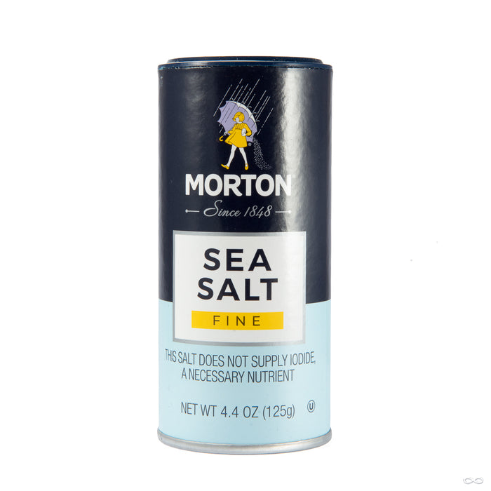 Morton Fine Grind Mediterranean Sea Salt, 4.4 oz. container