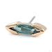 Motive Press-fit End in 14k Yellow Gold with Blue Tourmaline from Ember Body Jewelry