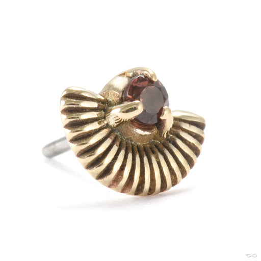 Much Ado Press-fit End in Gold from Sacred Symbols with brown diamond