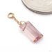 Natural Tourmaline Charm in 14k Yellow Gold with Pink Tourmaline  from Diablo Organics