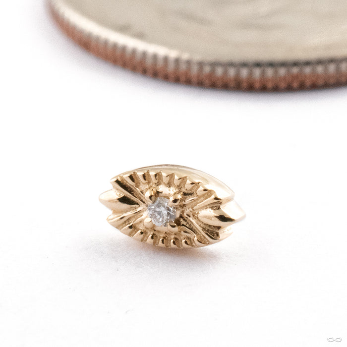 Nazar Press-fit End in 14k Yellow Gold with Diamond from Tether Jewelry