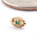 Nazar Press-fit End in 14k Yellow Gold with Emerald from Tether Jewelry